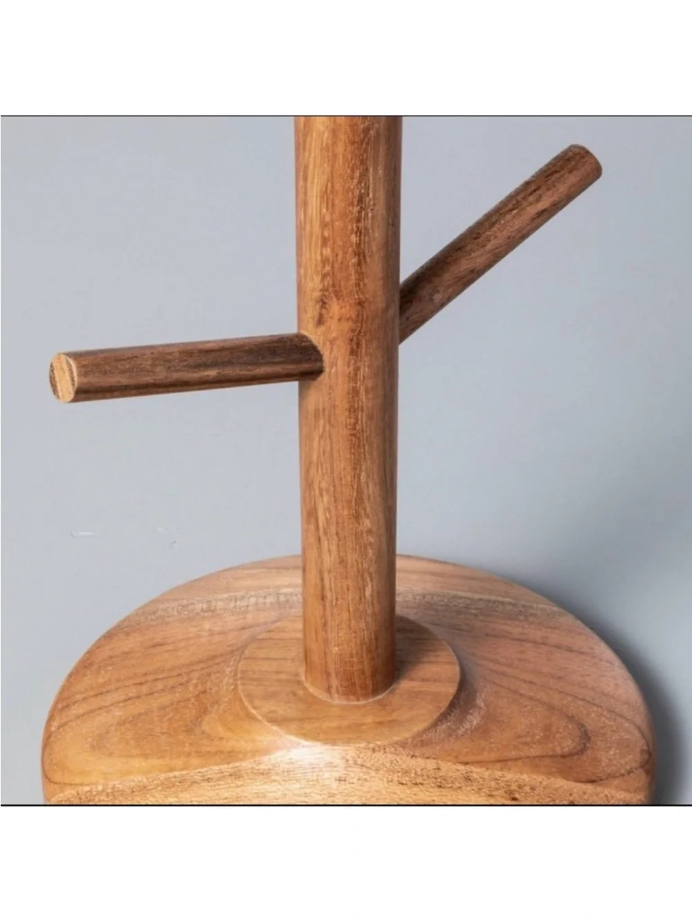 Hearth & Hand with Magnolia Wood Mug Tree Wooden Stand for 6 Mugs NEW